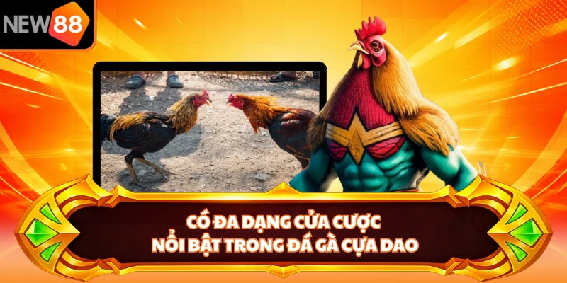 Có đa dạng cửa cược nổi bật trong đá gà cựa dao